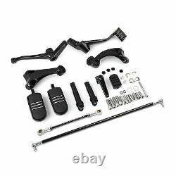 Forward Control Pegs Linkage Levers For Harley Sportster XL883 1200 04-13 Black