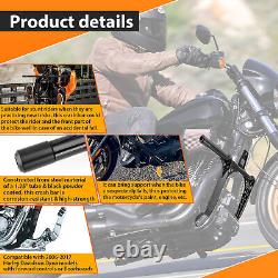 Front Gloss Black Crash Bar For Harley Davidson Dyna With Forward Control 06-17