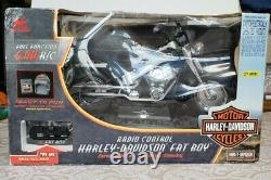 HARLEY DAVIDSON Black Fatboy Large Scale Motorcycle Radio Control 6.0V RC NEW