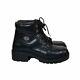 Harley Davidson Cruise Control Womens Vintage Black Leather Combat Boots Size 10