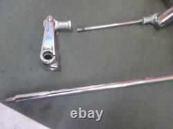 HARLEY DAVIDSON EVO SPORTSTER USED OEM CHROME FORWARD CONTROL SET WithISO FOOTPEGS