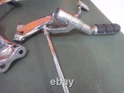HARLEY DAVIDSON EVO SPORTSTER USED OEM CHROME FORWARD CONTROL SET WithISO FOOTPEGS