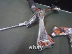 HARLEY DAVIDSON EVO SPORTSTER USED OEM CHROME FORWARD CONTROL SET WithISO FOOTPEGS