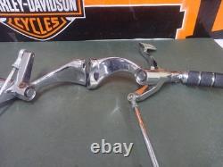 HARLEY DAVIDSON EVO SPORTSTER USED OEM CHROME FORWARD CONTROL SET WithISO FOOTPEGS