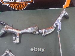 HARLEY DAVIDSON EVO SPORTSTER USED OEM CHROME FORWARD CONTROL SET WithISO FOOTPEGS