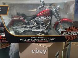 HARLEY-DAVIDSON FAT BOY MOTORCYCLE REMOTE CONTROL 9.6V New Bright 14 Scale