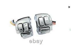 Handlebar Chrome Control Switch Housing Kit 60 Wiring Harley FXST XL FXD 96-11