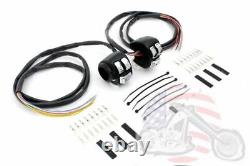 Handlebar Chrome Control Switch Housing Kit Black 60 Wiring Harley FXST XL FXD