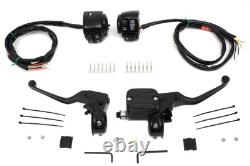 Handlebar Control Kit Black fits Harley Davidson