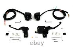 Handlebar Control Kit Black fits Harley-Davidson