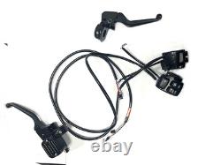 Handlebar Control Kit Black fits Harley Davidson