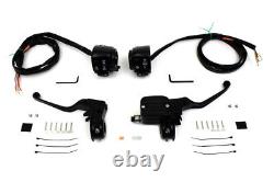 Handlebar Control Kit Black fits Harley Davidson