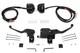 Handlebar Control Kit Black Fits Harley Davidson