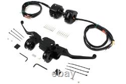 Handlebar Control Kit Black fits Harley Davidson