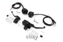 Handlebar Control Kit Black fits Harley Davidson