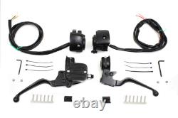 Handlebar Control Kit Black fits Harley Davidson