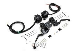 Handlebar Control Kit Black fits Harley Davidson