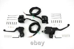 Handlebar Control Kit with Switches Black fits Harley-Davidson