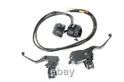 Handlebar Control Kit with Switches Black fits Harley-Davidson