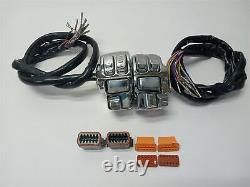 Harley-Davidson 2006 Street Glide Hand Control Switches Chrome Cruise Audio