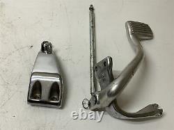 Harley-Davidson 91-17 Dyna Street Bob Mid Control Brake Pedal Peg Mounts Chrome