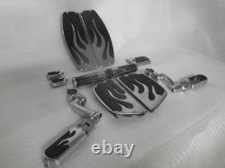 Harley Davidson FLH Touring Trike FLST Softail Flames Foot Control Parts Lot