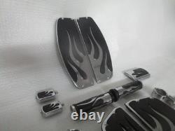 Harley Davidson FLH Touring Trike FLST Softail Flames Foot Control Parts Lot