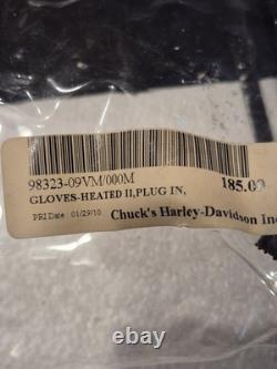 Harley Davidson Heated Gloves Sz M. NOS. Built In Temp Control. New