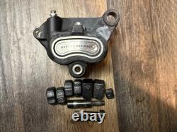 Harley Davidson OEM Brake Caliber with hand control switch button caps