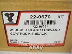 Harley FXDWG Forward Control Kit Reduced Reach Black V-Twin 22-0670 2003-2017 O1