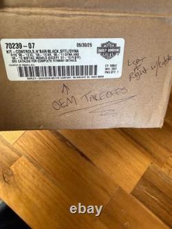 Harley H bar black controls left and right set with cables OEM takeoffs 70239-07