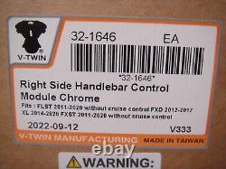 Harley Handlebar Switch Control FLST FXD XL FXST Chrome Right V-Twin 32-1646 Y2