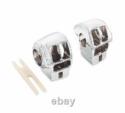 Harley touring chrome hand controls switch housing covers electra glide flht