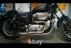 Header Pipes 2-1 HD Exhaust Harley Davidson Sportster XL 883 1200 Mid Control