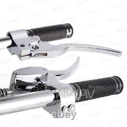 KiWAV Billet Chrome Handlebar hand Control kit for Harley-Davidson 96