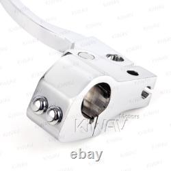 KiWAV Billet Chrome Handlebar hand Control kit for Harley-Davidson 96