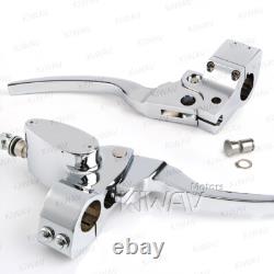 KiWAV Billet Chrome Handlebar hand Control kit for Harley-Davidson 96