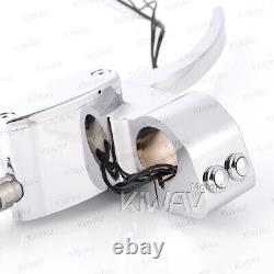 KiWAV Billet Chrome upper hand Control kit for Harley-Davidson 96