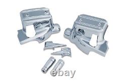 Kuryakyn 1739 Chrome Brake Clutch Control Handlebar Dress-Up Cover Kit Harley 14