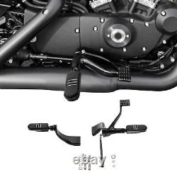 Mid Controls Kit Foot Peg Lever For Harley Sportster 883 1200 48 72 14-Up Black