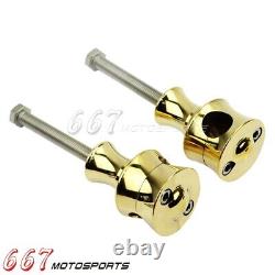 Motorcycle Control Center Handlebar Risers Brass For Harley Chopper 1 inch Bars