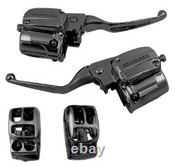 NEW BLACK HAND CONTROL KIT FOR 2017/20 Harley Davidson FLTR (Hydraulic Clutch)