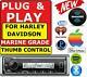 Plug And Play For 98-13 Harley Marine Kenwood Bluetooth Usb Stereo Pkg Opt Xm