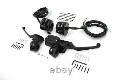 Smooth Contour Handlebar Control Kit Black fits Harley-Davidson