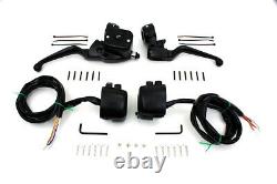 Smooth Contour Handlebar Control Kit Black fits Harley-Davidson