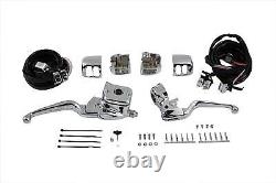 Smooth Contour Handlebar Control Kit Chrome fits Harley Davidson